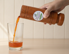 Mysha Natural Vijaysar Harbal Wooden Tumbler for Diabetes Control | 100% Pure Natural | Reuseble & Eco Friendly Tumbler