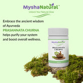 MyshaNatural™ Prasannata Churna – Ayurvedic Herbal Powder for Detox & Wellness (100 gm)