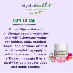 MyshaNatural™ Anti-Fungal Cream – Strong Ointment for Ringworm, Scabies, Itching & Heel Cracks (15 gm)