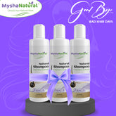 MyshaNatural™ Natural Shampoo (3 Pack) – Anti Hair Fall & Conditioner – 200 ml Each