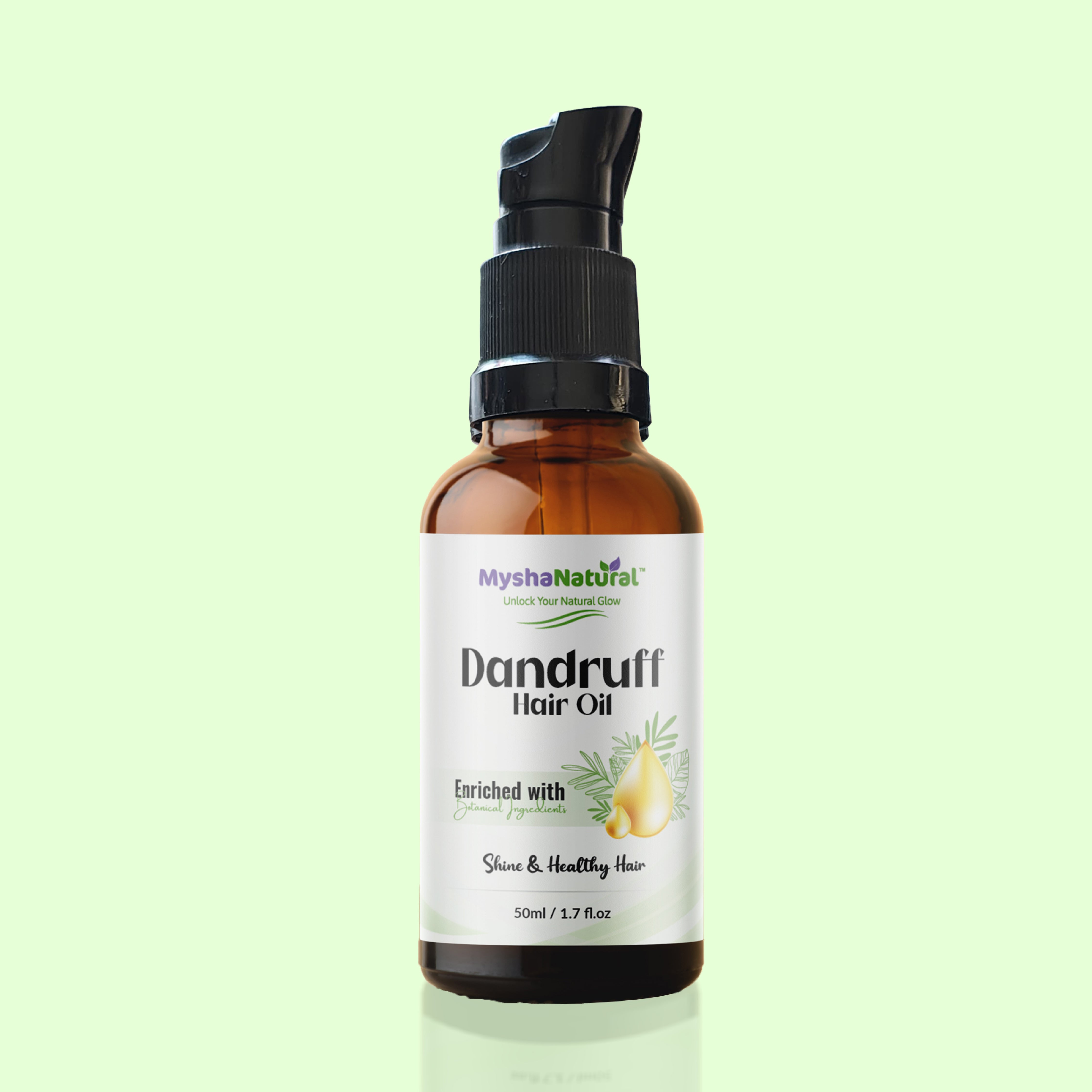 MyshaNatural™ Dandruff Hair Oil – Herbal Anti-Dandruff & Shine Boosting Hair Treatment (50ml)