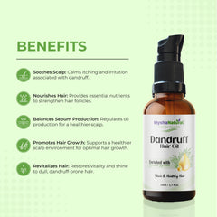 MyshaNatural™ Dandruff Hair Oil – Herbal Anti-Dandruff & Shine Boosting Hair Treatment (50ml)