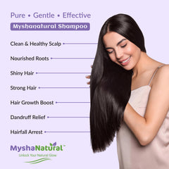 MyshaNatural™ Natural Shampoo (3 Pack) – Anti Hair Fall & Conditioner – 200 ml Each