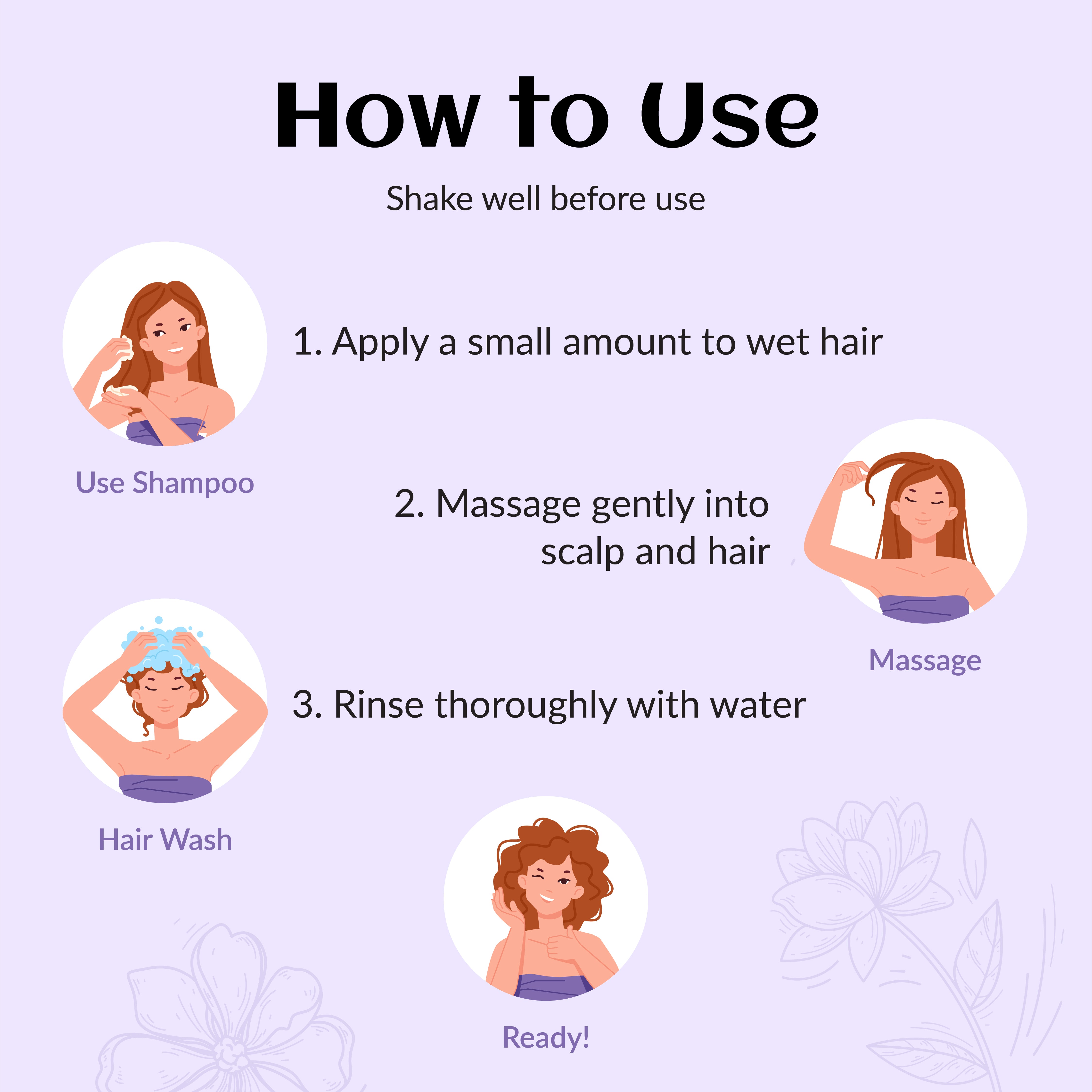 MyshaNatural™ Natural Shampoo (3 Pack) – Anti Hair Fall & Conditioner – 200 ml Each