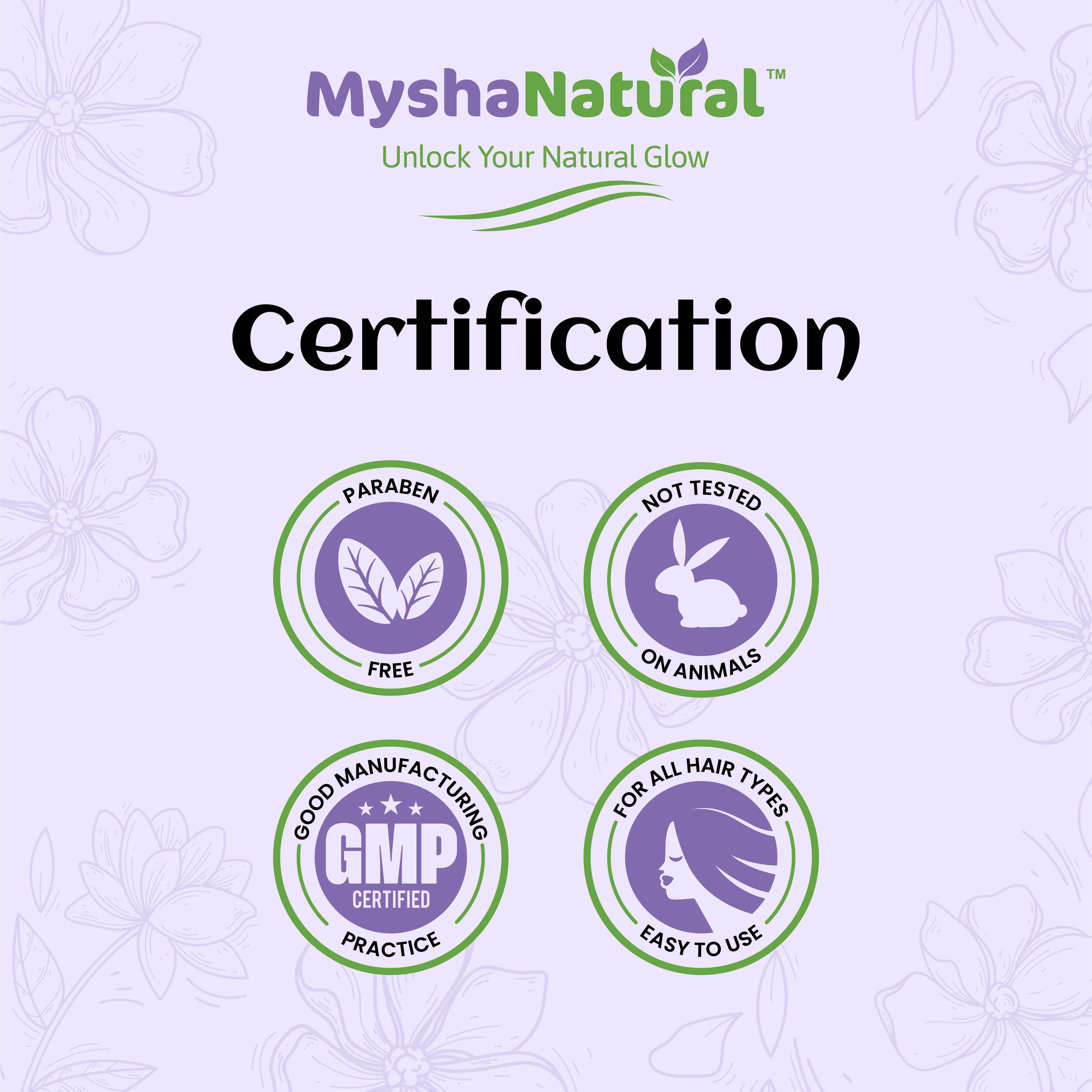MyshaNatural™ Natural Shampoo (3 Pack) – Anti Hair Fall & Conditioner – 200 ml Each