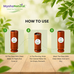Mysha Natural Vijaysar Harbal Wooden Tumbler for Diabetes Control | 100% Pure Natural | Reuseble & Eco Friendly Tumbler