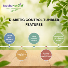 Mysha Natural Vijaysar Harbal Wooden Tumbler for Diabetes Control | 100% Pure Natural | Reuseble & Eco Friendly Tumbler